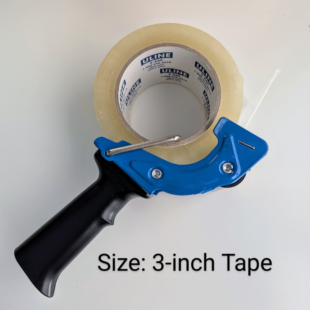 NEW 3" inch Heavy Duty Tape Gun Dispenser & Uline Industrial Clear Packing Tape